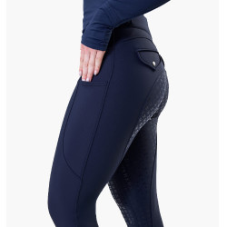 Pantalon d'équitation Horseware Flexfit hiver full grip femme Marine Bleu marine