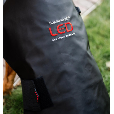 Manteau pour chien de Thérapie Horseware par lumière rouge LED Noir / noir