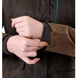 Manteau ciré Horseware 40 ans femme Bay héritage / vert rambo