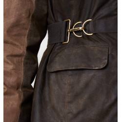 Manteau ciré Horseware 40 ans femme Bay héritage / vert rambo