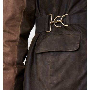 Manteau ciré Horseware 40 ans femme Bay héritage / vert rambo