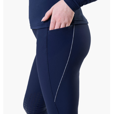 Legging Easefit Hybid Horseware grip genoux femme Marine Bleu marine