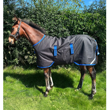 Couverture Horseware Amigo Ripstop 900D Poulain Turnout 200g Noir / bleu classique