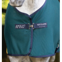 Couverture Horseware Amigo Jersey Poney Cooler Vert dynastie / marine / argent