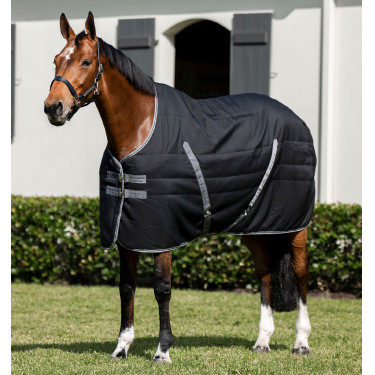 Couverture d'écurie Horseware Rambo® 400g 1000D Noir / orage / gris argent Couverture d'écurie Horseware Rambo® 400g 1000D Noir / orage / gris argent