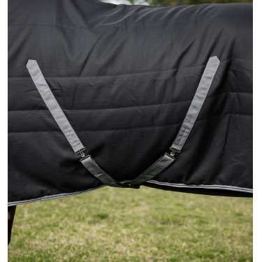 Couverture d'écurie Horseware Rambo® 400g 1000D Noir / orage / gris argent Couverture d'écurie Horseware Rambo® 400g 1000D Noir / orage / gris argent