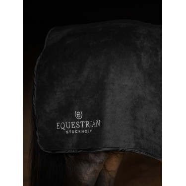 Couvre-reins carré Equestrian Stockholm polaire Noir édition Couvre-reins carré Equestrian Stockholm polaire Noir édition
