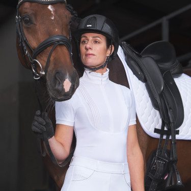 Polo shirt de compétition Euro-Star Ines Blanc Polo shirt de compétition Euro-Star Ines Blanc