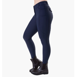 Pantalon d'équitation Horseware Flexfit hiver grip genoux femme Marine Bleu marine