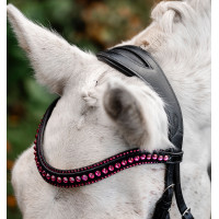 Bridon poney Horseware Diamante Flash Noir / rose Bridon poney Horseware Diamante Flash Noir / rose
