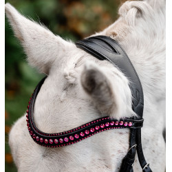 Bridon poney Horseware Diamante Flash Noir / rose