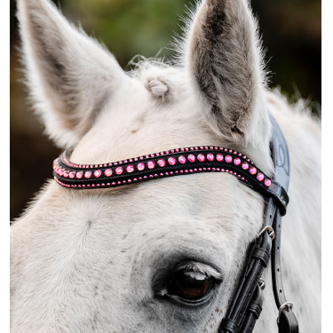 Bridon poney Horseware Diamante Flash Noir / rose
