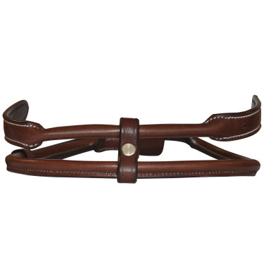 Centre de muserolle Flags & Cup cuir rond Centre de muserolle Flags & Cup cuir rond