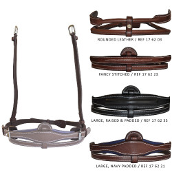 Centre de muserolle Flags & Cup cuir rond Marron Centre de muserolle Flags & Cup cuir rond Marron