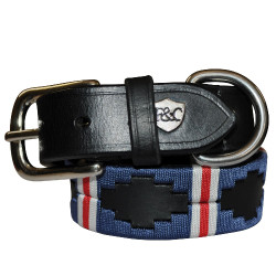 Collier chien Flags & Cup CHUKKA Marron / bleu / rouge Collier chien Flags & Cup CHUKKA Marron / bleu / rouge