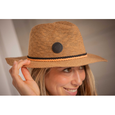 Chapeau Pénélope Rafia Camel Marron Chapeau Pénélope Rafia Camel Marron