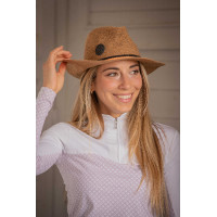 Chapeau Pénélope Rafia Camel Marron
