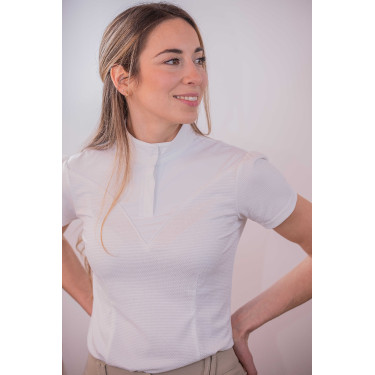 Polo de concours Pénélope Las Honey manches courtes Blanc