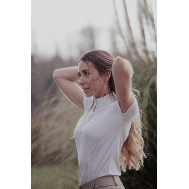 Polo de concours Pénélope Las Honey manches courtes Blanc