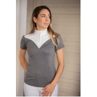 Polo de concours Pénélope Las Honey manches courtes Anthracite Gris