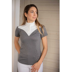 Polo de concours Pénélope Las Honey manches courtes Anthracite Gris