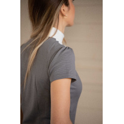 Polo de concours Pénélope Las Honey manches courtes Anthracite Gris