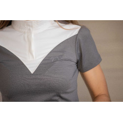 Polo de concours Pénélope Las Honey manches courtes Anthracite Gris