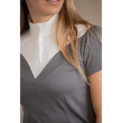 Polo de concours Pénélope Las Honey manches courtes Anthracite Gris