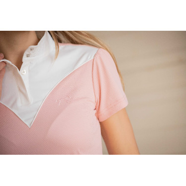 Polo de concours Pénélope Las Honey manches courtes Rose