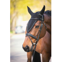 Bonnet pour chevaux long Pénélope strass Noir Bonnet pour chevaux long Pénélope strass Noir