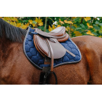 Tapis de selle Equithème Quadri Bleu marine
