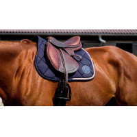 Tapis de selle Equithème Badge 2.0 Bleu marine