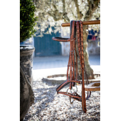 Rênes tressées Pénélope US Noisette Marron