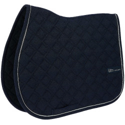 Tapis de selle Je t'aime Equithème Mirror Bleu marine