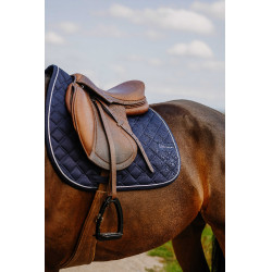 Tapis de selle Je t'aime Equithème Mirror Bleu marine