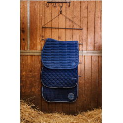 Tapis de selle Je t'aime Equithème Mirror Bleu marine