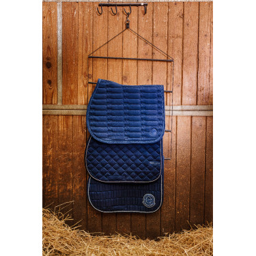 Tapis de selle Je t'aime Equithème Compet Bleu