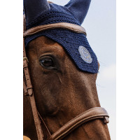 Bonnet chasse mouche Je t'aime Equithème Compet Bleu