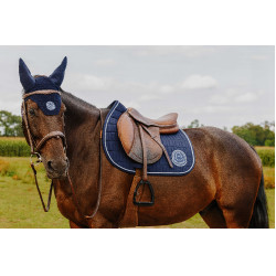 Bonnet chasse mouche Je t'aime Equithème Compet Bleu