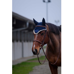 Bonnet chasse-mouches Equithème Denim Bleu marine