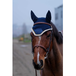 Bonnet chasse-mouches Equithème Denim Bleu marine