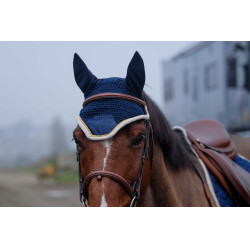 Bonnet chasse-mouches Equithème Denim Bleu marine