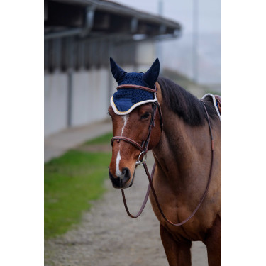 Bonnet chasse-mouches Equithème Denim Bleu marine