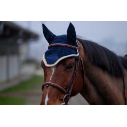 Bonnet chasse-mouches Equithème Denim Bleu marine