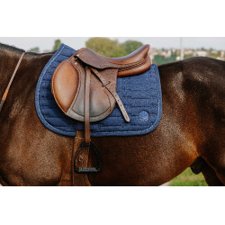 Tapis de selle Je t'aime Equithème Origine Bleu