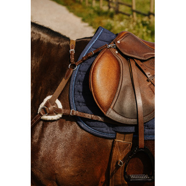 Tapis de selle Je t'aime Equithème Origine Bleu