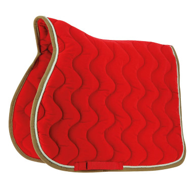 Tapis de selle Equithème Polyfun Rouge / taupe Tapis de selle Equithème Polyfun Rouge / taupe
