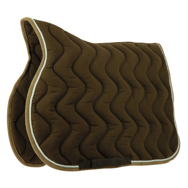 Tapis de selle Equithème Polyfun Chocolat / taupe Marron