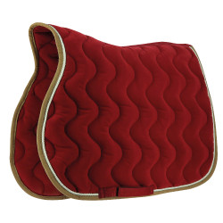 Tapis de selle Equithème Polyfun Bordeaux / taupe