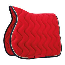 Tapis de selle Equithème Polyfun Framboise / marine Rouge